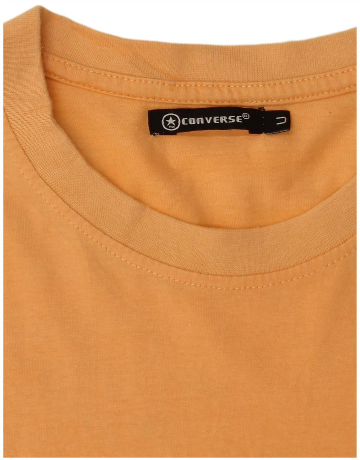 Converse T-Shirt Graphique Homme Orange Moyen Coton