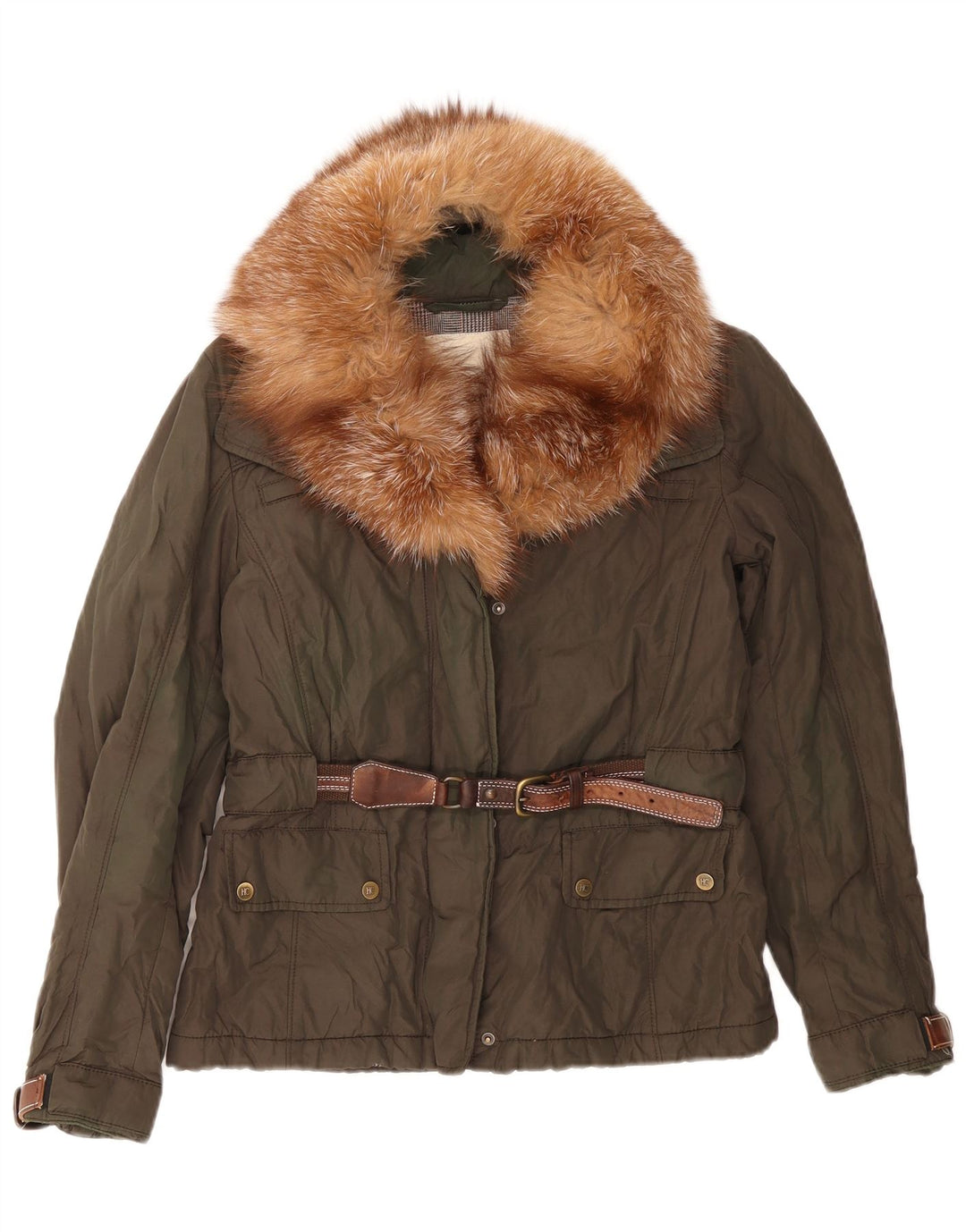 Parka Femme Henry Cottons IT 44 Nylon Vert Moyen