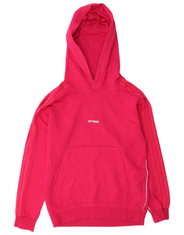 Adidas Pull à capuche coupe ample pour homme en coton rose 2XS