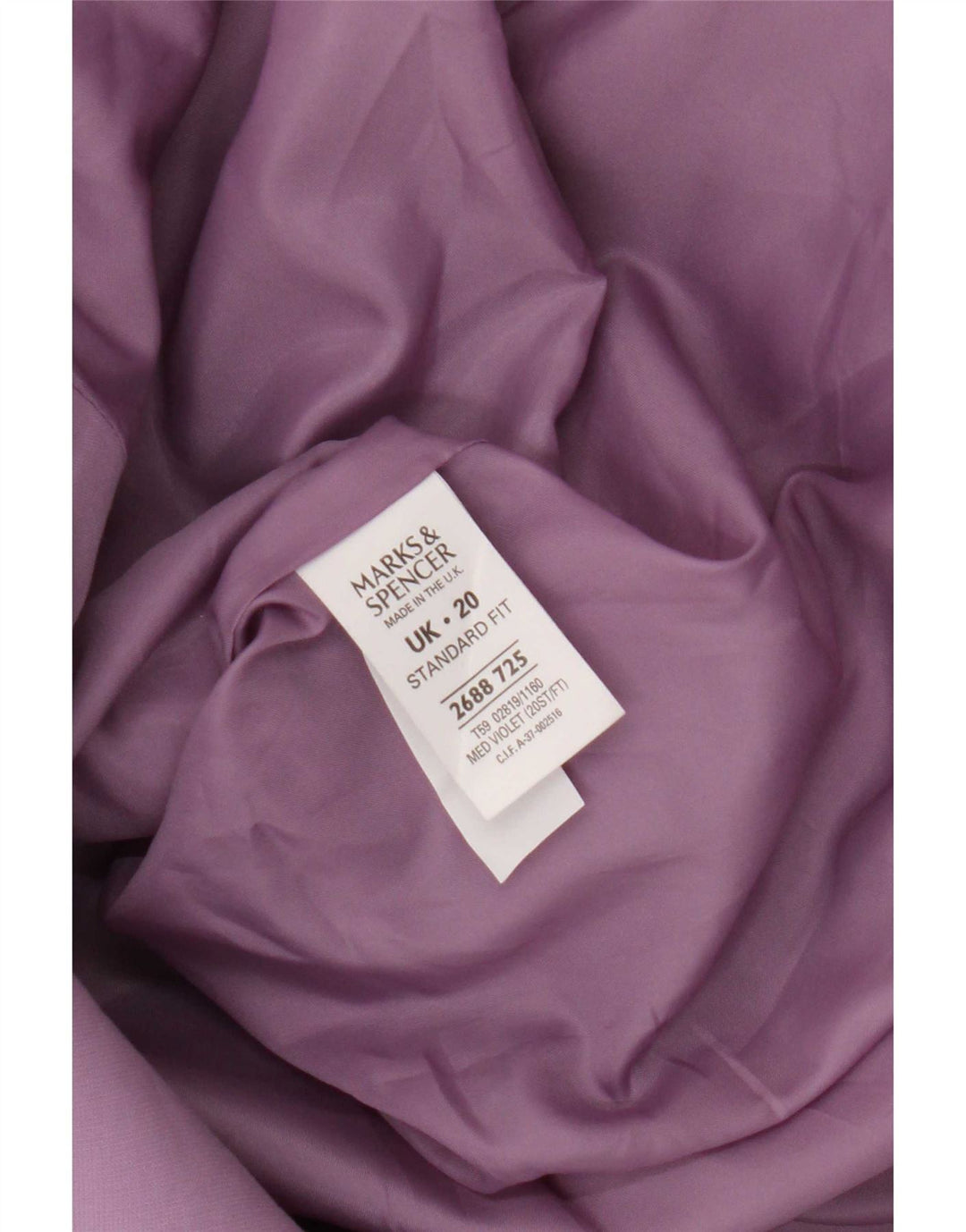 Marks & Spencer Veste blazer standard à 2 boutons pour femme UK 20 2XL Lilas