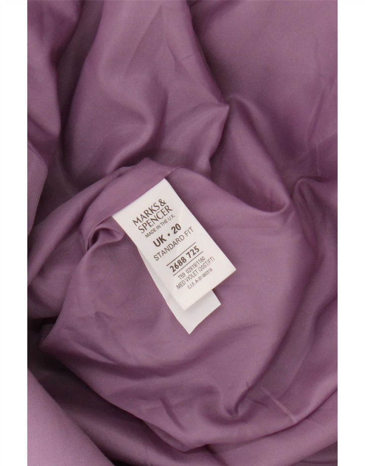 Marks & Spencer Veste blazer standard à 2 boutons pour femme UK 20 2XL Lilas