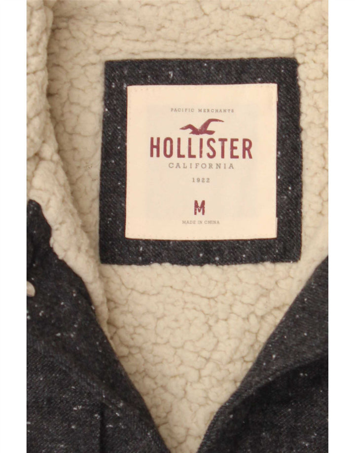 Hollister Veste Sherpa Homme UK 38 Gris Moyen Polyester