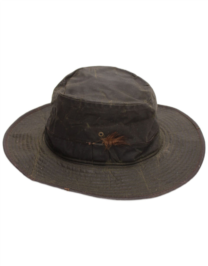 vintage Mens Waxed Bucket Hat Grand Coton Kaki