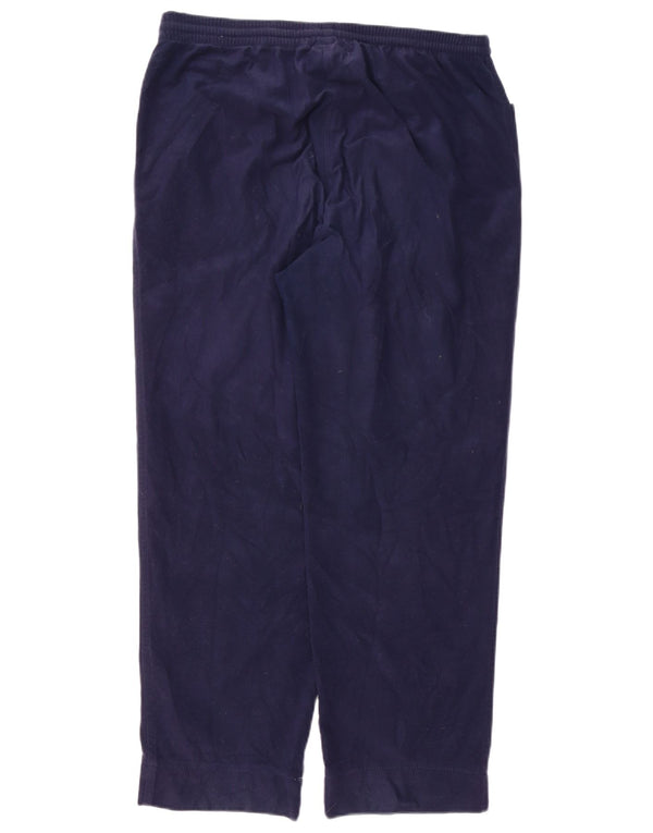 Diadora Pantalon de survêtement en velours pour homme UK 42 Large Bleu marine Polyester