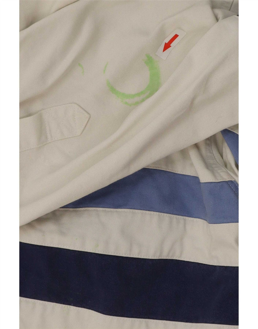 Crew Clothing Chemise pull homme en coton rayé blanc moyen