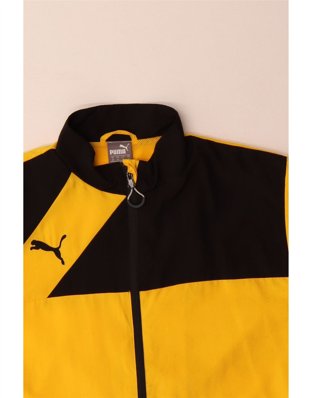 Puma Veste de Survêtement Homme Jaune Moyen Polyester Colorblock