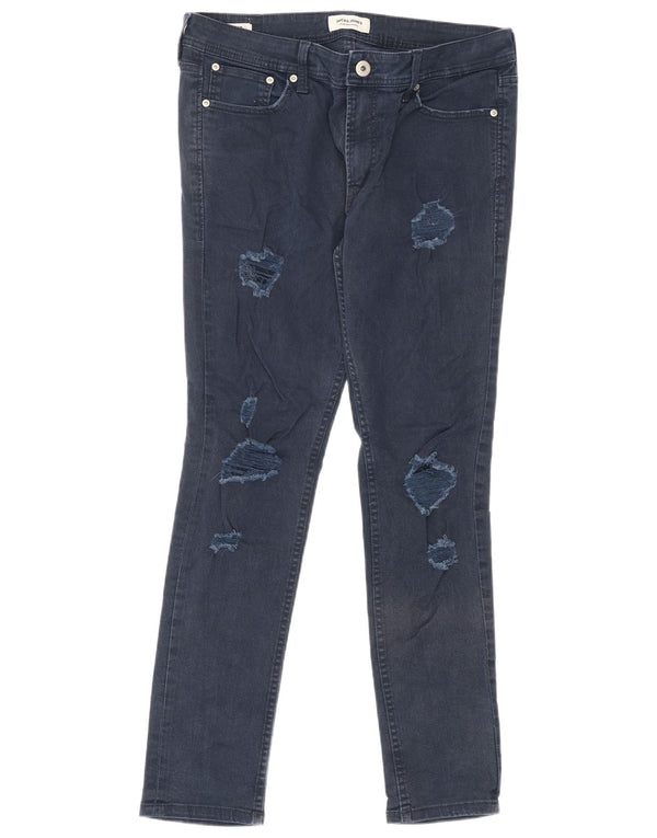 Jack & Jones Jean Slim Liam Vieilli W34 L32 Homme Bleu Marine Coton