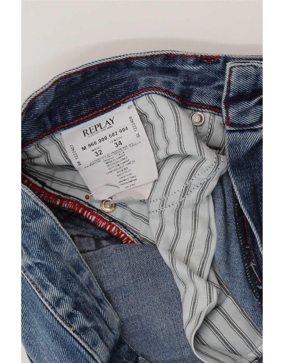 Replay Jean Jeto Slim W32 L30 Homme Bleu Coton