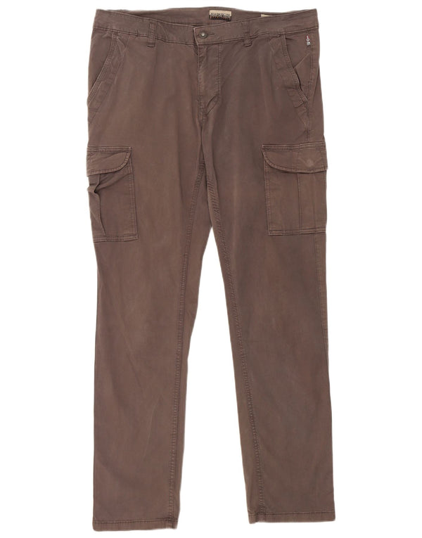 Napapijri Pantalon Cargo Slim Femme W34 L31 Marron Coton