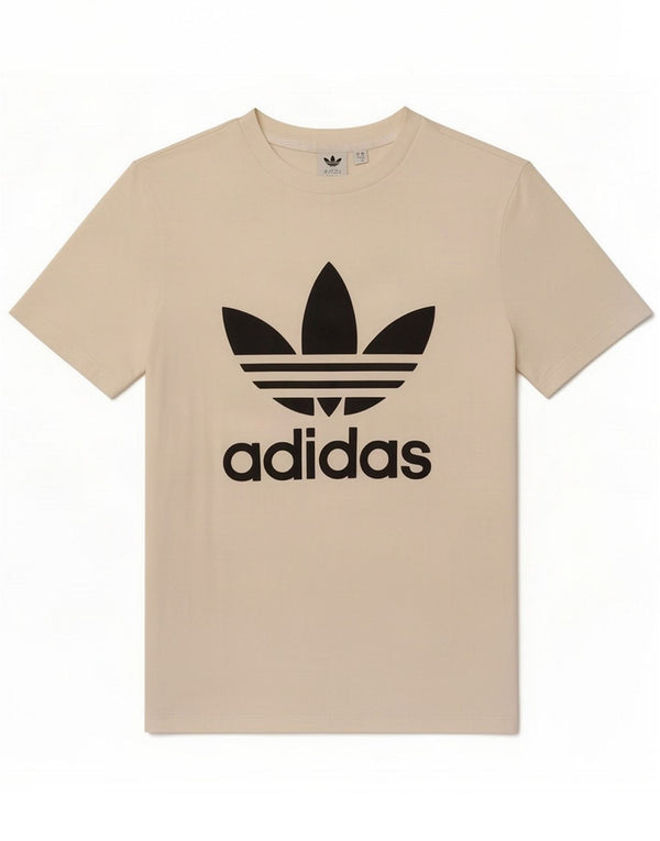 Adidas T-shirt graphique surdimensionné pour femme UK 6 XS en coton blanc