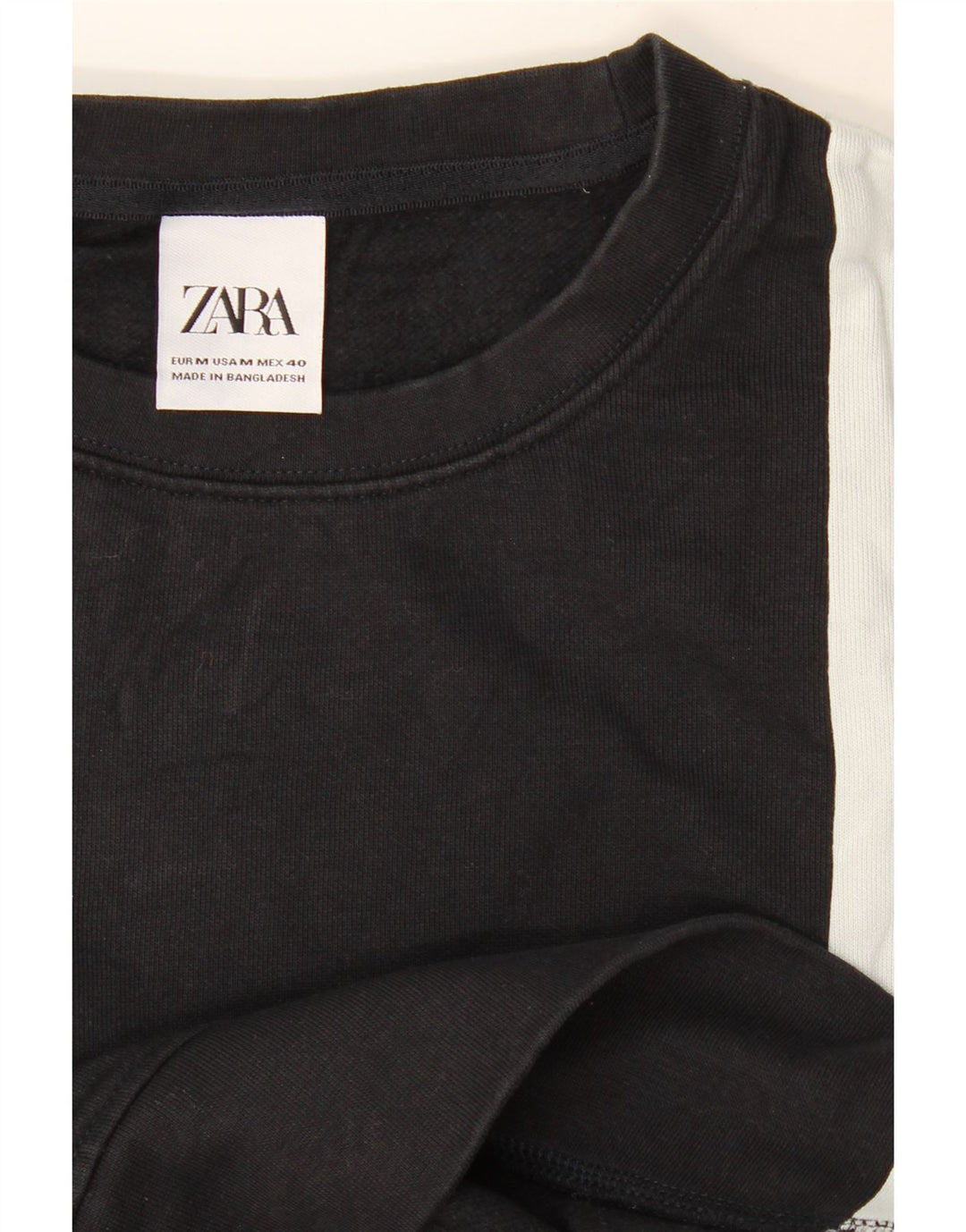 Zara Sweat-shirt pour homme Noir moyen Colourblock