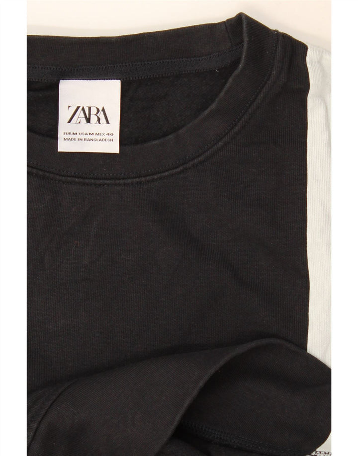 Zara Sweat-shirt pour homme Noir moyen Colourblock