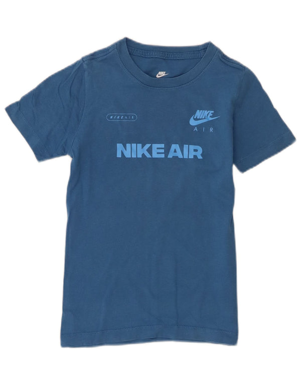 Nike Boys Graphic T-Shirt Top 7-8 ans XS Bleu Coton