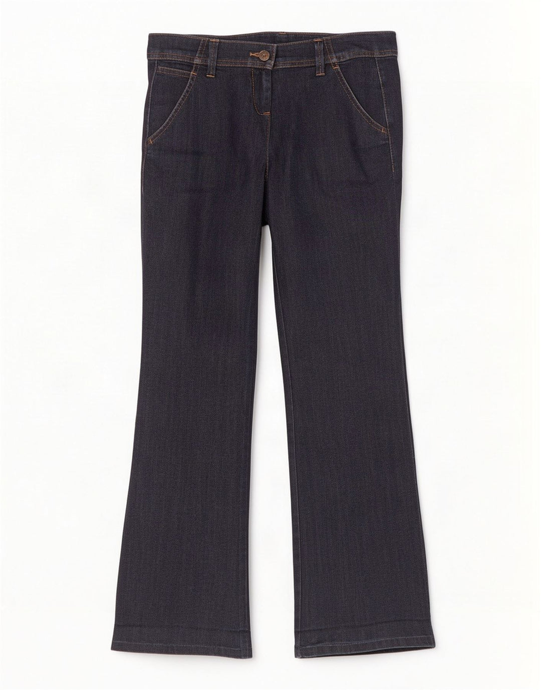Benetton Jean Évasé Femme IT 42 Medium W30 L31 Bleu Marine