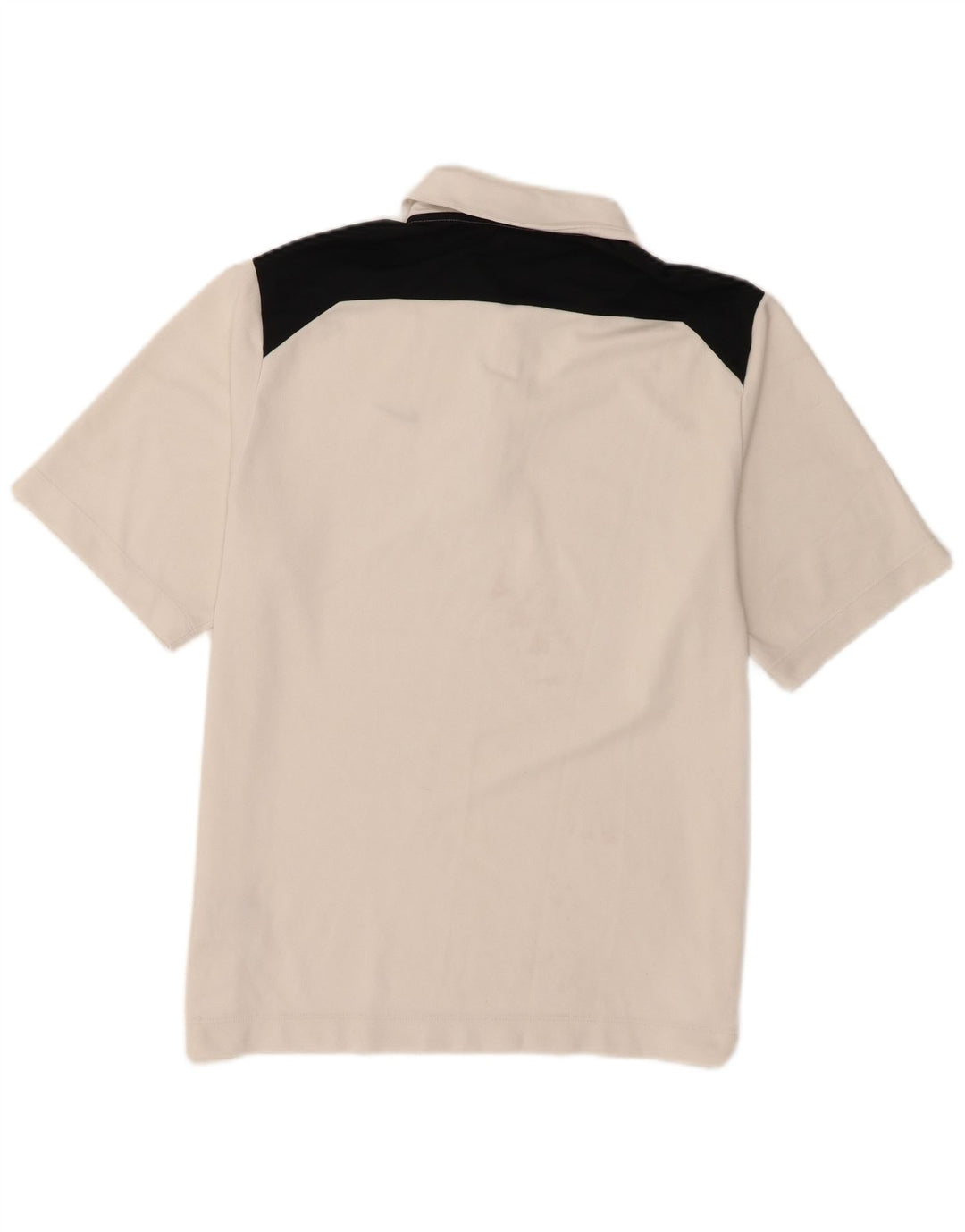 Polo Nike Homme UK 38/41 Polyester Colorblock Blanc Moyen