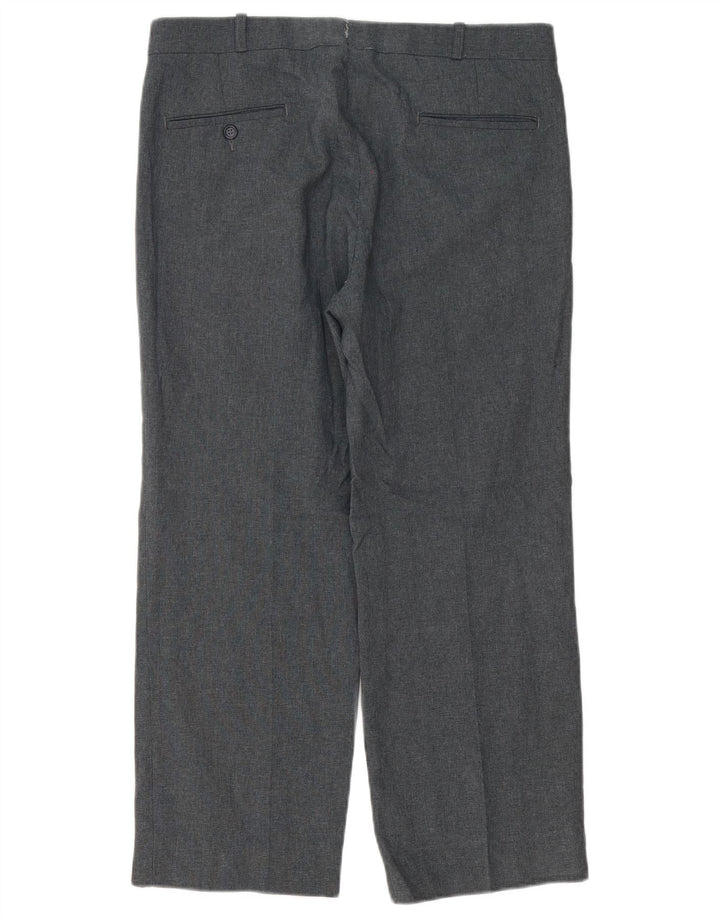 Farah Pantalon de costume large pour homme W32 L26 Gris Polyester