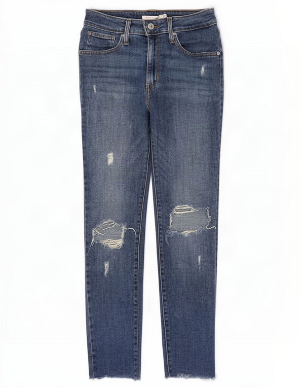 Levi's Jean Skinny 721 Vieilli Femme W27 L26 Bleu Coton