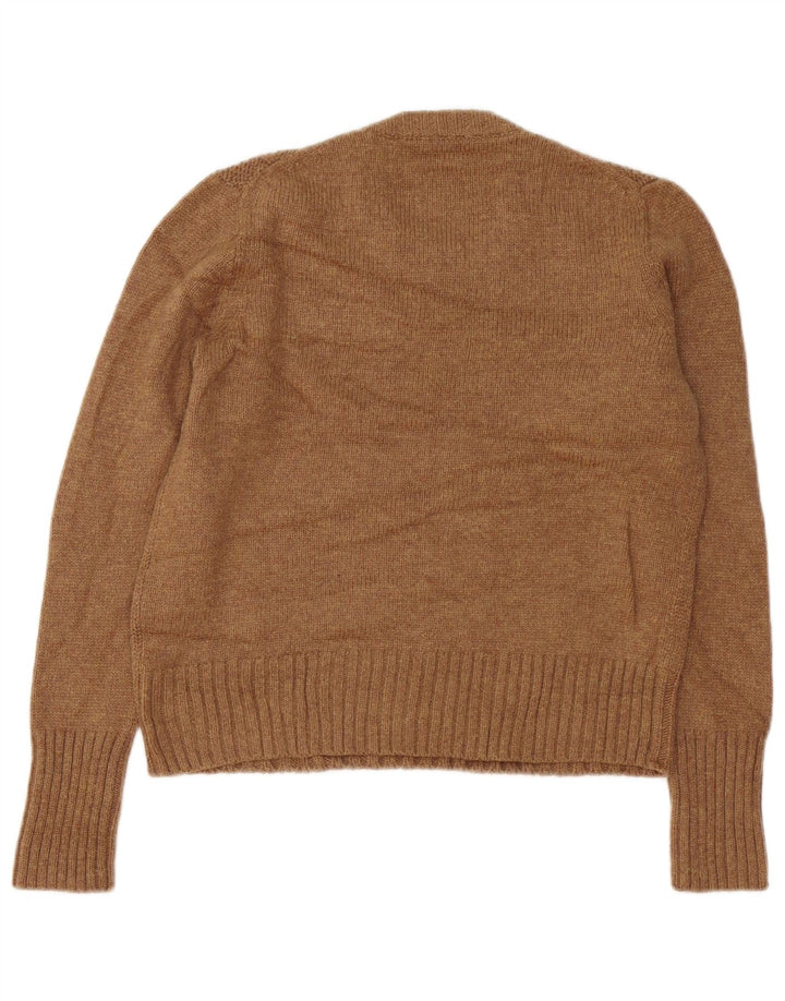 J. Crew Pull ras du cou pour femme UK 10 Petit Marron Polyamide