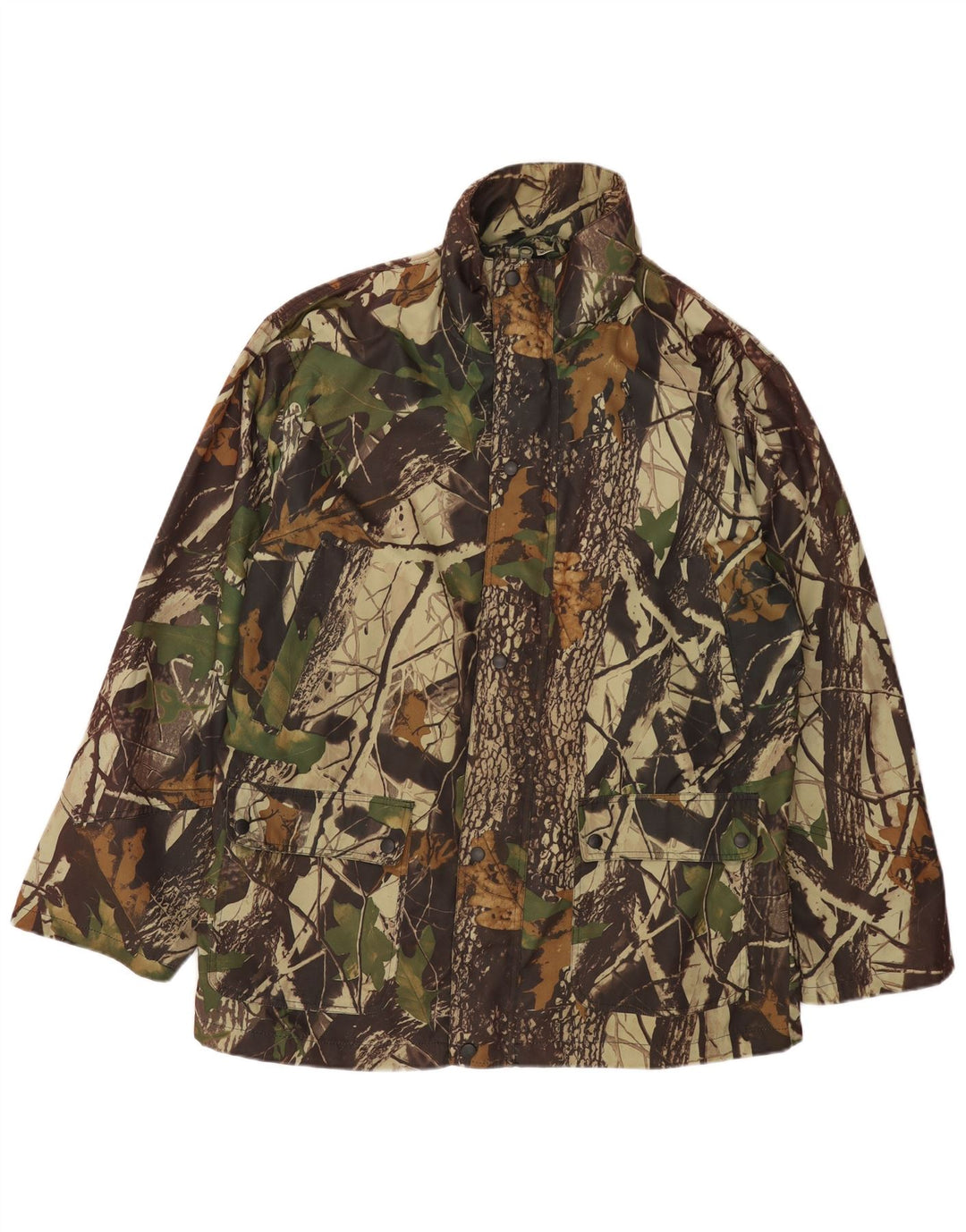 veste utilitaire homme vintage UK 42 XL Kaki Camouflage Polyester