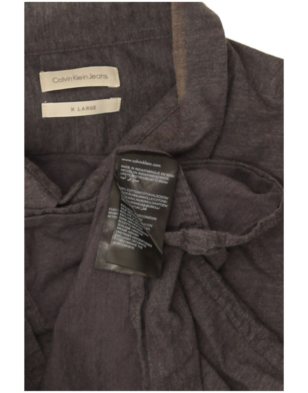 Calvin Klein Jeans Chemise Homme XL Gris Coton