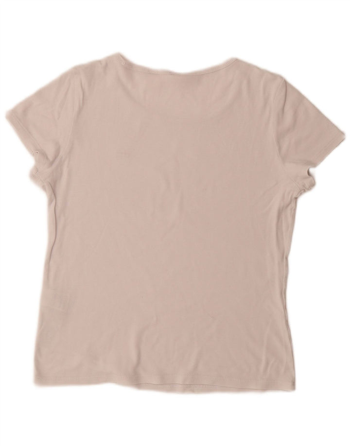 Levi's T-Shirt Femme UK 14 Large Blanc Coton