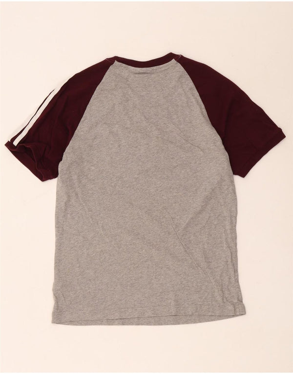 Adidas T-Shirt Homme Gris Moyen Colourblock Coton