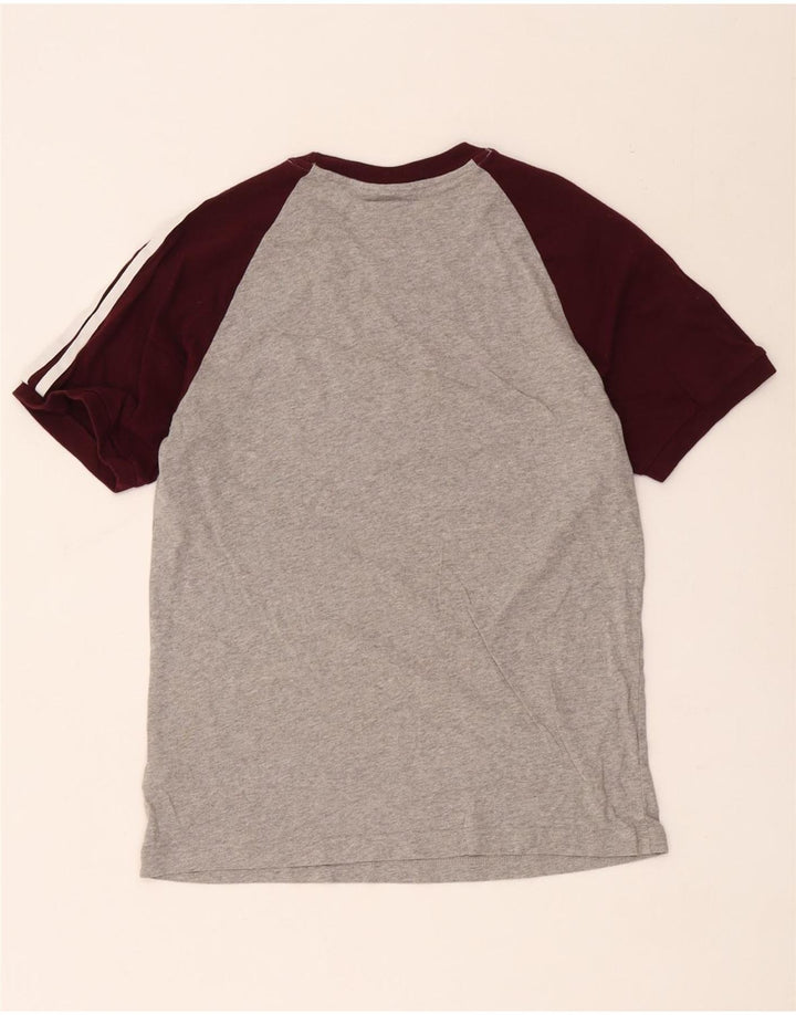 Adidas T-Shirt Homme Gris Moyen Colourblock Coton
