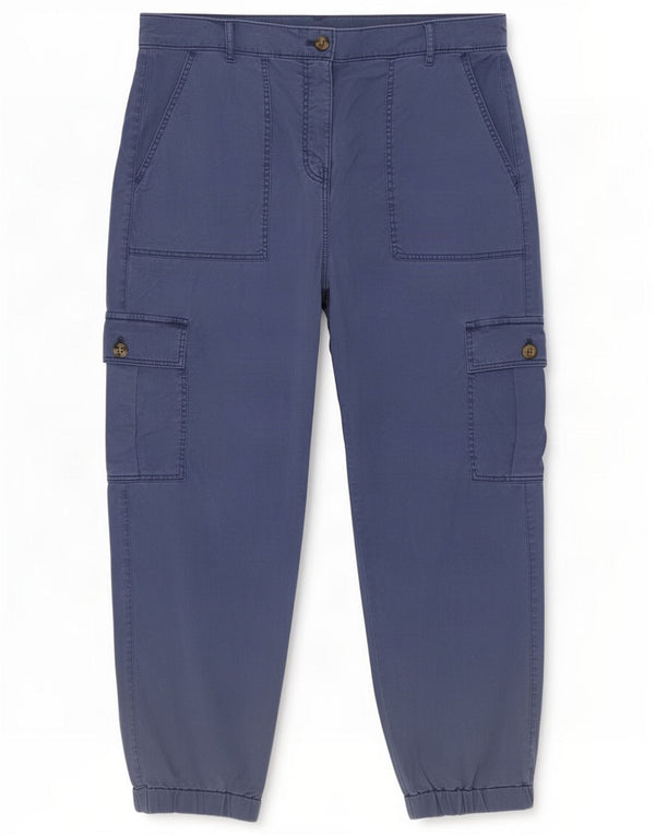 Marks & Spencer Pantalon cargo Capri pour femme UK 12 Medium W30 L21 Bleu