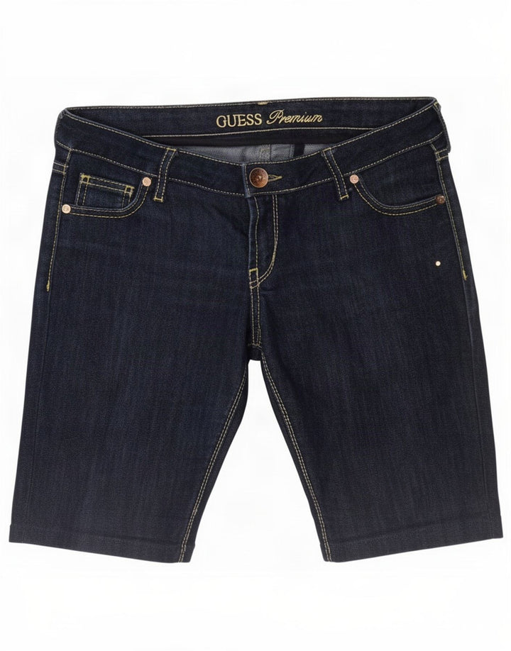 Guess Short En Jean W31 Femme Bleu Marine Moyen Coton