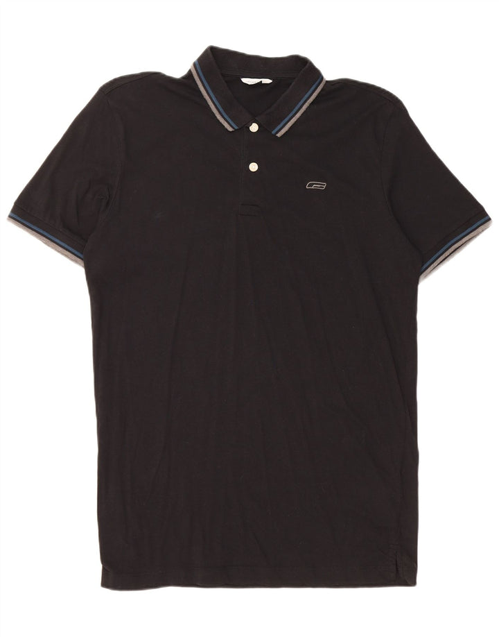JACK & JONES Polo Homme Large Noir Coton