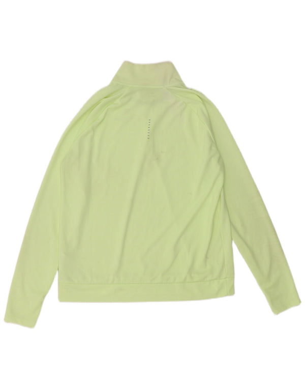Nike Haut de survêtement Dri Fit Zip Neck pour femme UK 14 Vert moyen