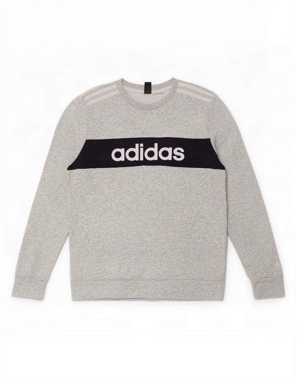 Adidas Sweat-shirt graphique pour femme UK 10 Petit Gris Colorblock