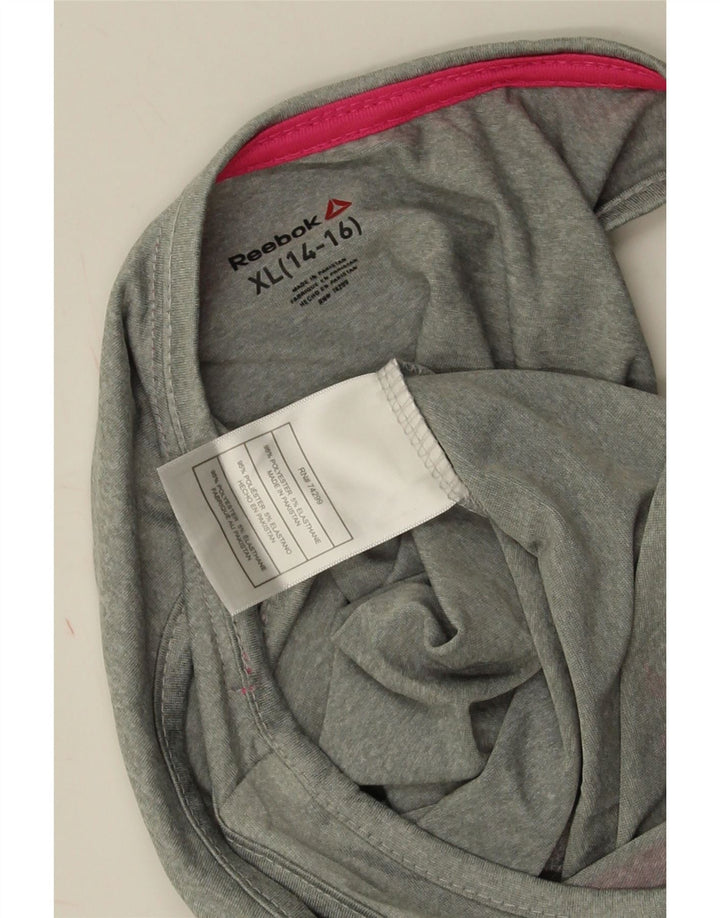 Reebok Combishort sans manches fille Graphic 14-15 ans XL Gris Polyester