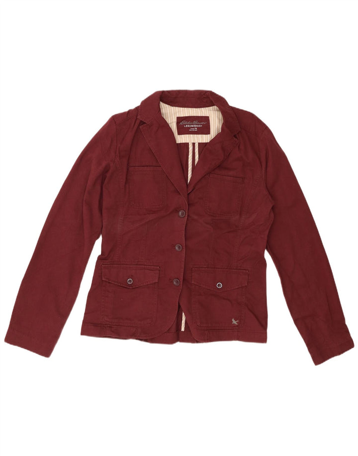 EDDIE BAUER Veste blazer à 3 boutons pour femme US 8 Coton marron moyen