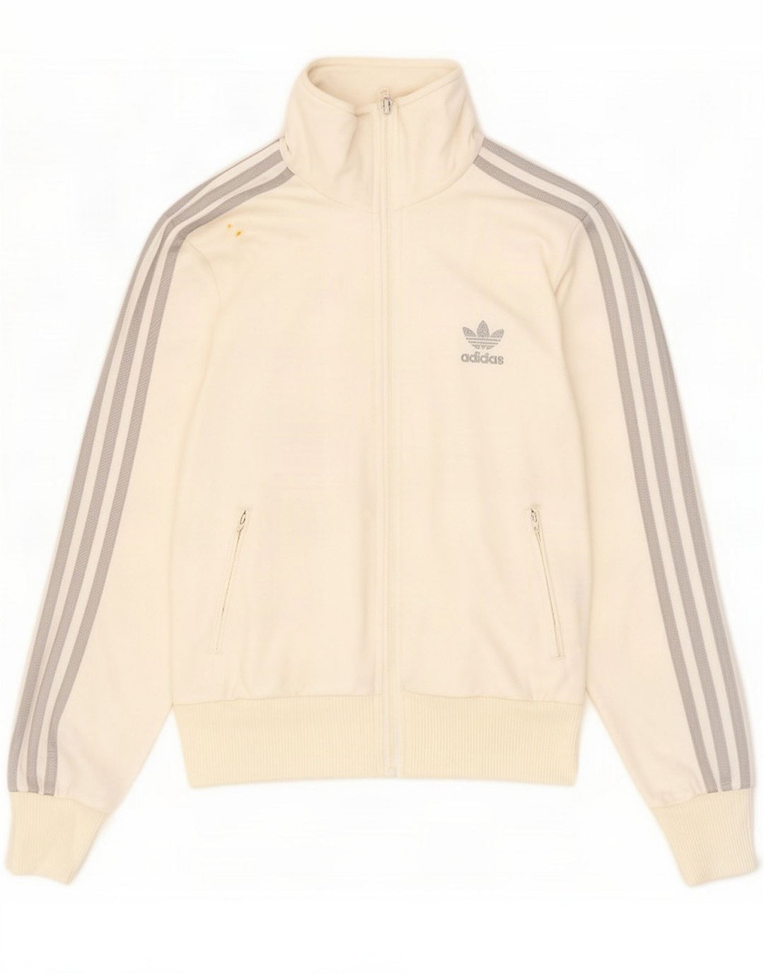 Adidas Veste de survêtement graphique pour femme UK 14 Polyester blanc moyen