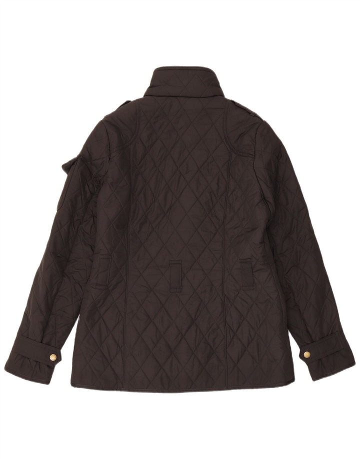 Barbour Veste matelassée militaire pour femme UK 10 Small Noir Polyester