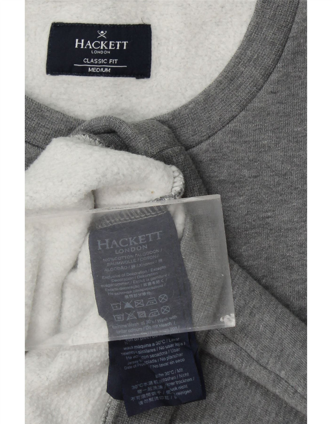 HACKETT Sweat-shirt graphique coupe classique pour homme en coton gris moyen