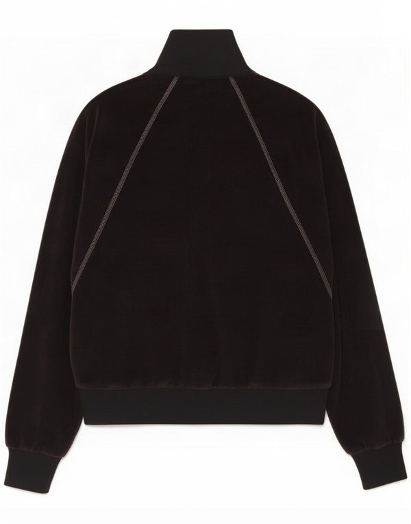 Puma Veste de survêtement en velours pour femme UK 8 Small Black Cotton