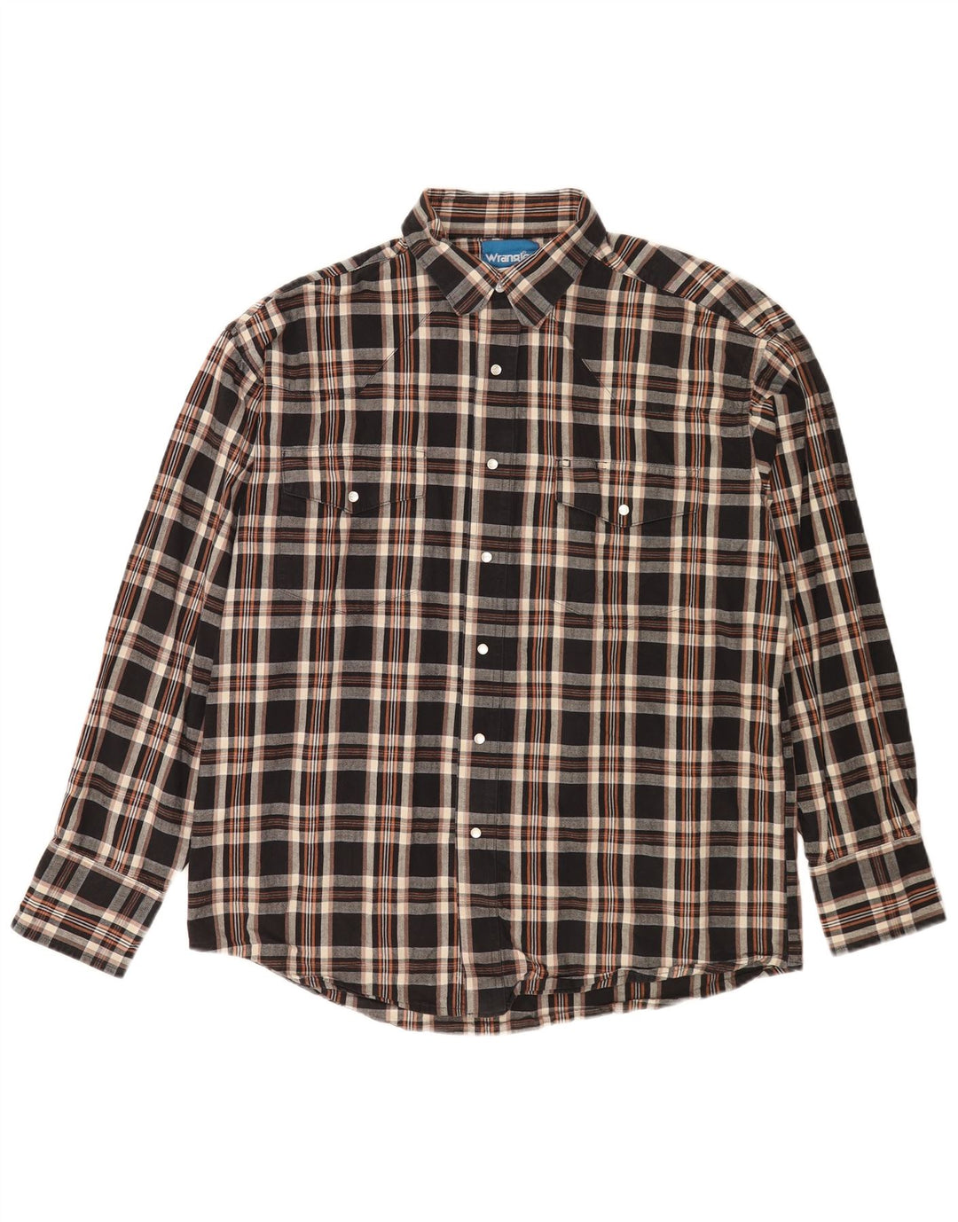 Wrangler Chemise en flanelle pour homme à carreaux noirs