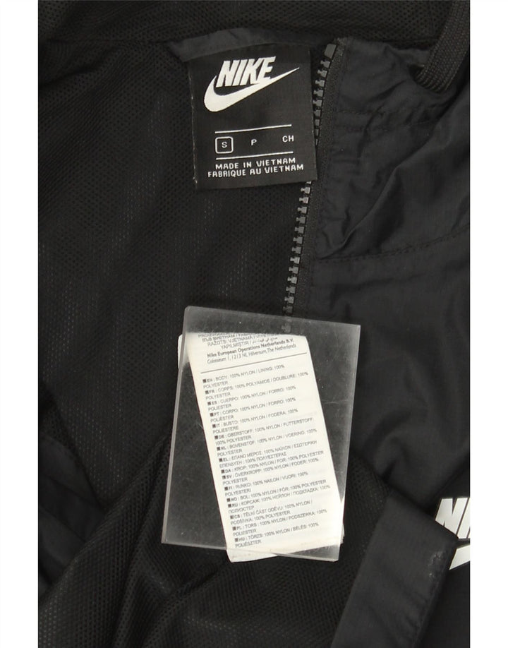 Nike Veste de pluie à capuche pour homme UK 36 Petit nylon noir