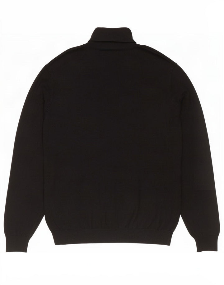 Zara Pull Col Roulé Homme Noir Moyen Viscose