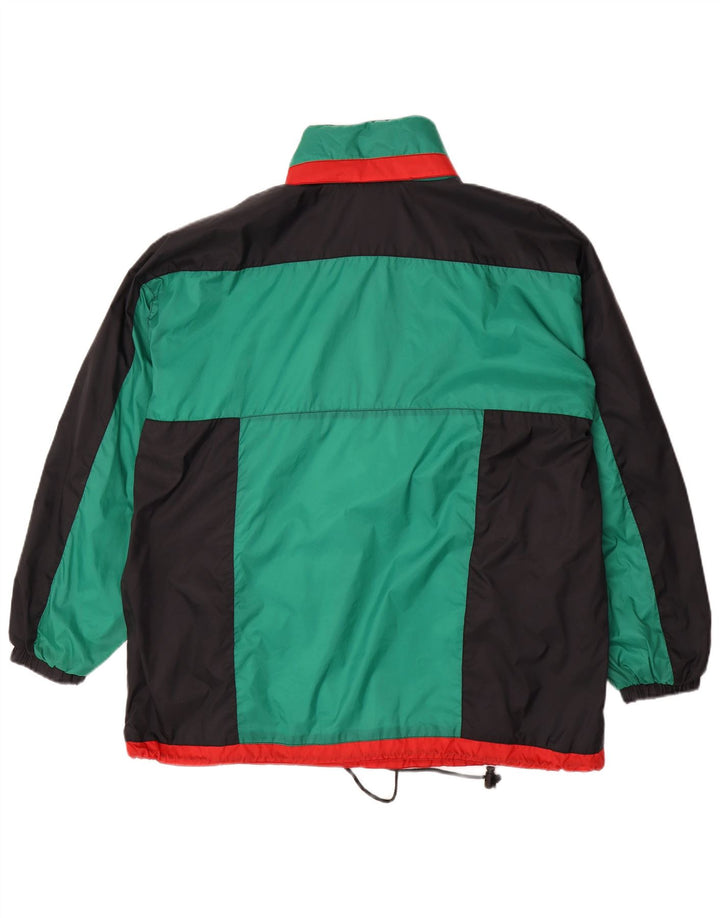 MARCEL CLAIR Mens Hooded Anorak Jacket UK 40 Large Green Colourblock