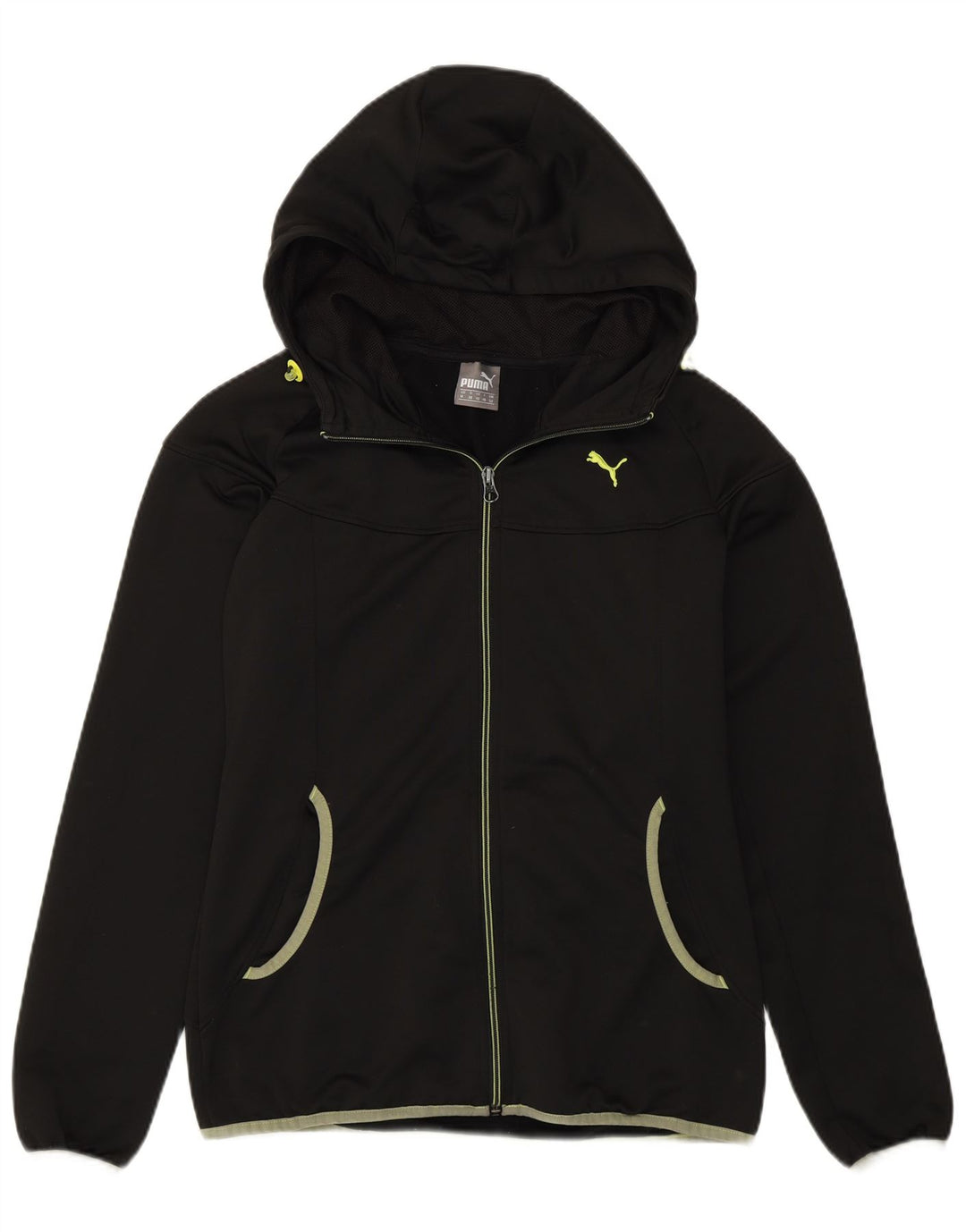 Puma Veste de survêtement à capuche pour femme UK 12 Medium Noir Polyester