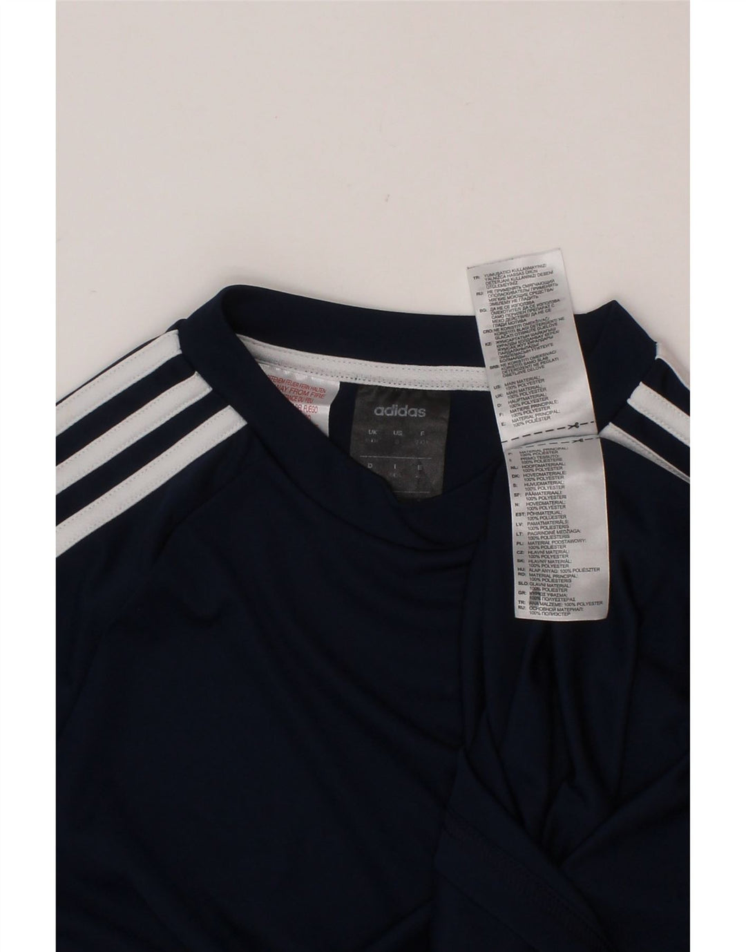 ADIDAS Boys Climalite T-Shirt Top 9-10 Years Navy Blue Polyester