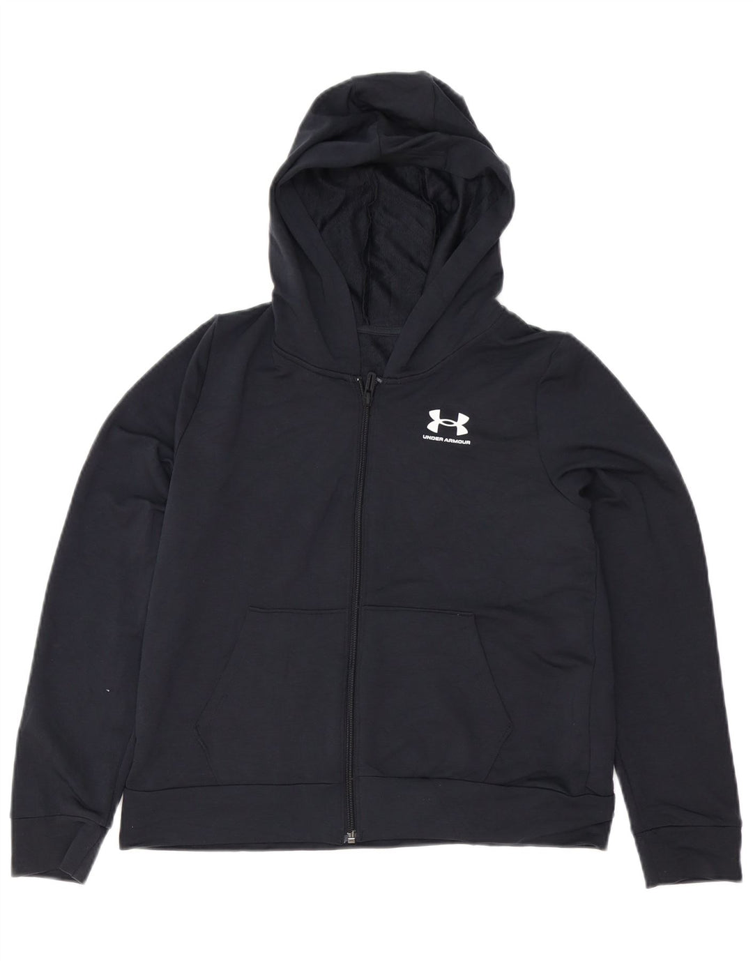 Under Armour Pull à capuche zippé pour garçon 11-12 ans Grand Noir Polyester
