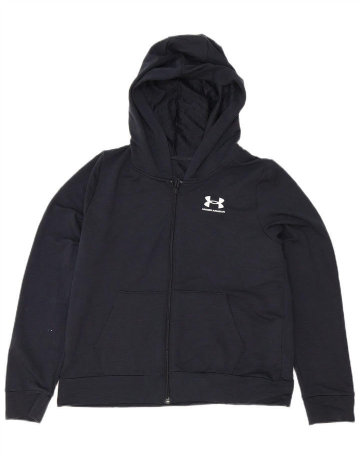 Under Armour Pull à capuche zippé pour garçon 11-12 ans Grand Noir Polyester