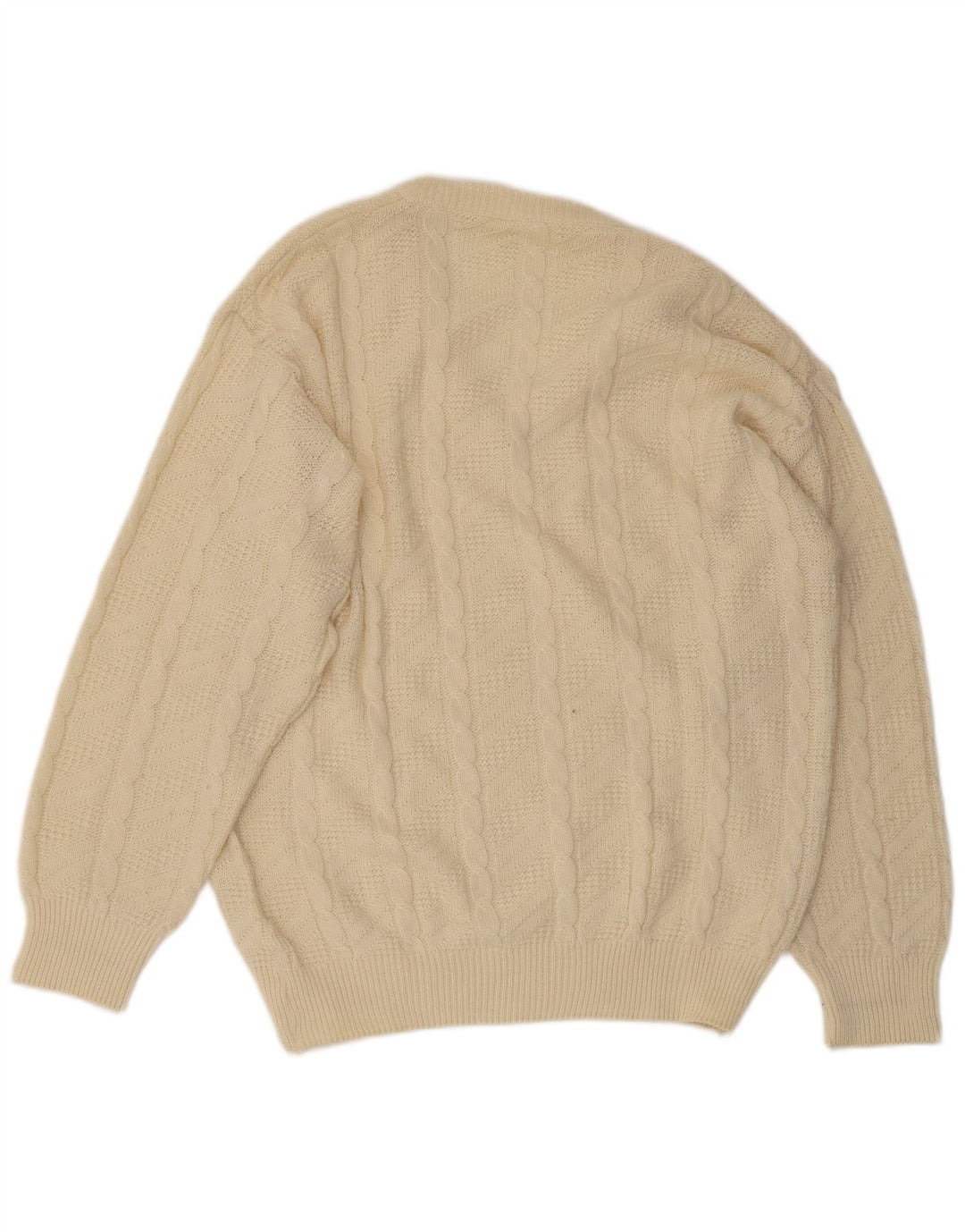 VINTAGE Pull col V pour homme IT 54 XL Beige