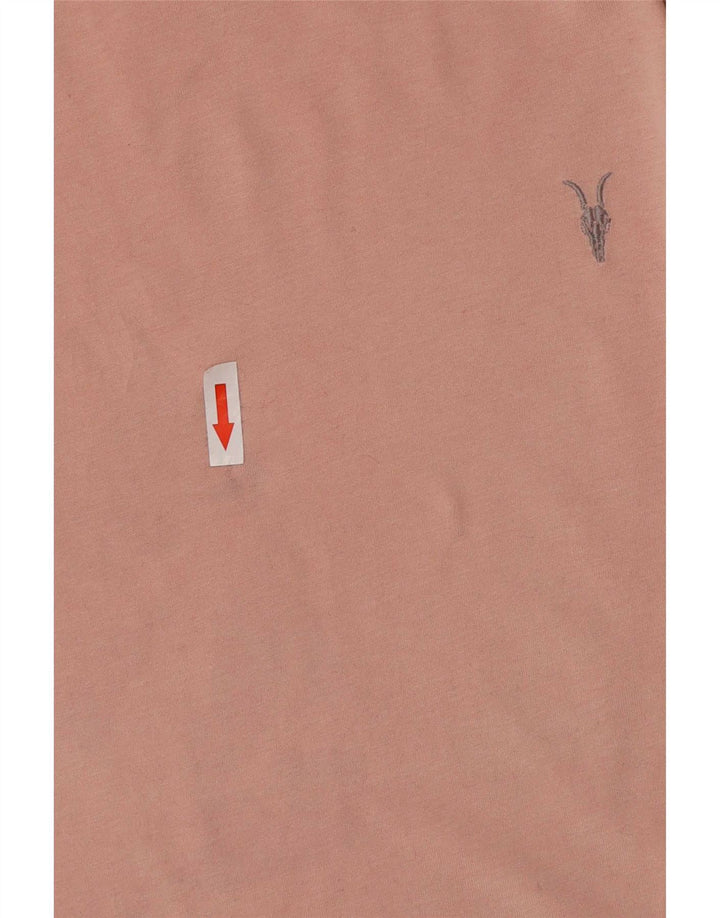 All Saints T-Shirt Regular Fit Homme Rose Moyen Coton