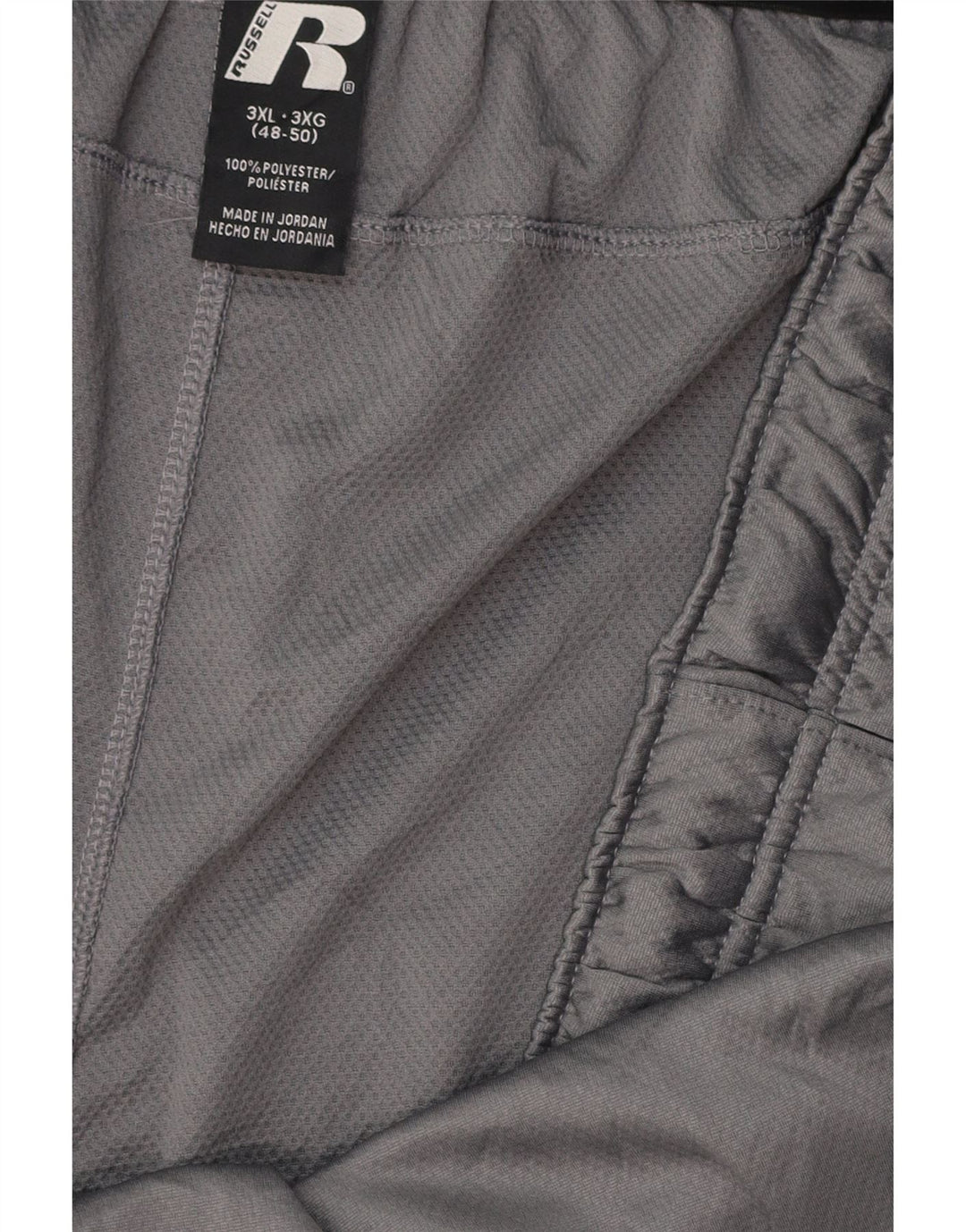 RUSSELL ATHLETIC Short de sport pour homme 3XL Gris Colorblock Polyester