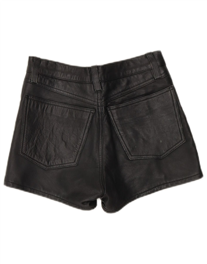 Short en cuir femme vintage W26 petit cuir noir